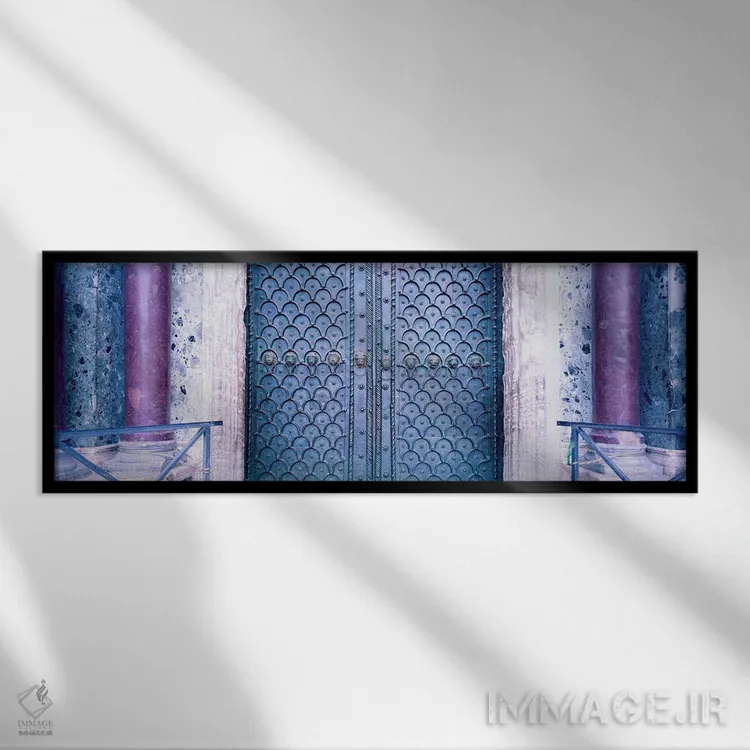 تابلو جزئیات درب، میدان سن مارکو، ونیز، ایتالیا اثر پانورامیک ایمجز (استودیو عکاسی عریض) - نمای قابدار مشکی