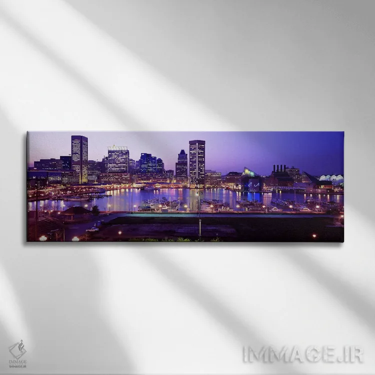 تابلو Maryland, USA,بندرگاه داخلی، بالتیمور، مریلند، ایالات متحده اثر پانورامیک ایمجز (استودیو عکاسی عریض) - نمای روبهرو روی دیوار