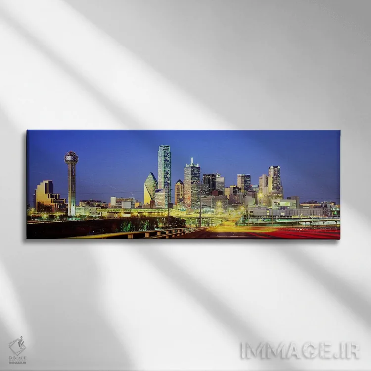 تابلو دالاس، تگزاس، ایالات متحده (نمونه ۳) اثر پانورامیک ایمجز (استودیو عکاسی عریض) - نمای روبهرو روی دیوار