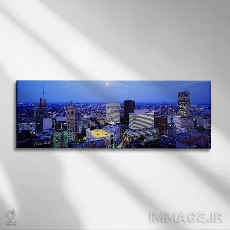 تابلو Buffalo, New York State, USA,عصر، بوفالو، نیویورک، ایالات متحده اثر پانورامیک ایمجز (استودیو عکاسی عریض) - نمای روبهرو روی دیوار