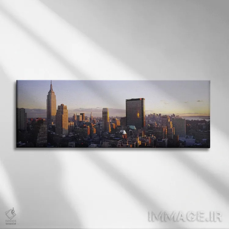 تابلو Manhattan, New York City, New York State, USA,ساختمانها در شهر، منهتن، نیویورک، ایالات متحده اثر پانورامیک ایمجز (استودیو عکاسی عریض) - نمای روبهرو روی دیوار