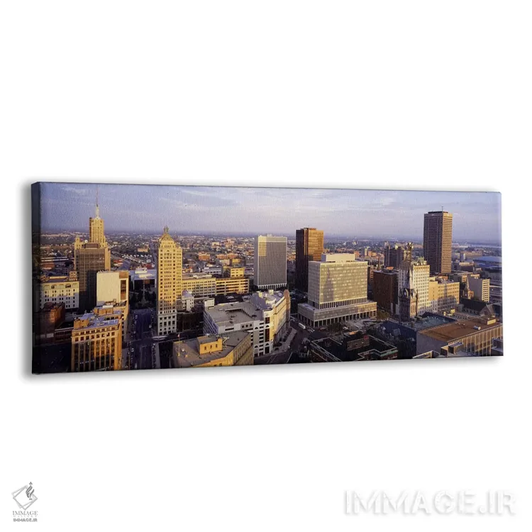 تابلو Buffalo, Erie County, New York, USA,منظره مرکز شهر بوفالو، شهرستان ایری، نیویورک، ایالات متحده اثر پانورامیک ایمجز (استودیو عکاسی عریض) - نمای پرسپکتیو محصول