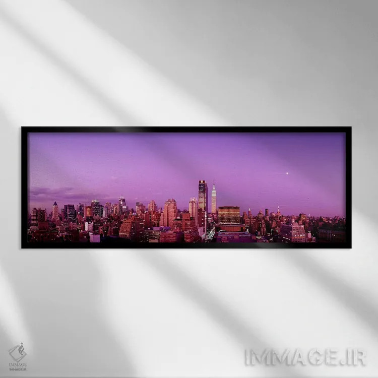 تابلو New York City, New York State, USA,منطقه میدتاون نیویورک، ایالات متحده اثر پانورامیک ایمجز (استودیو عکاسی عریض) - نمای قابدار مشکی