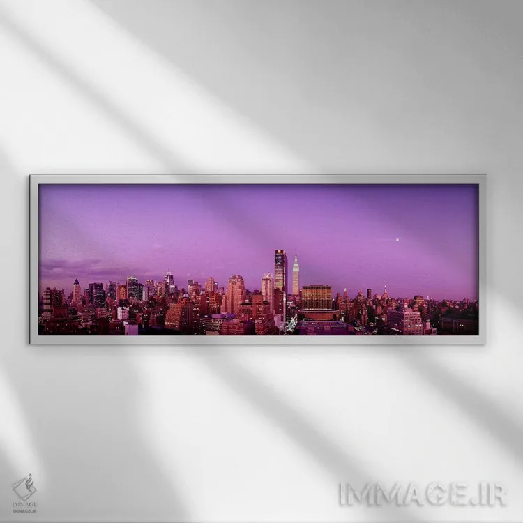 تابلو New York City, New York State, USA,منطقه میدتاون نیویورک، ایالات متحده اثر پانورامیک ایمجز (استودیو عکاسی عریض) - نمای قابدار سفید