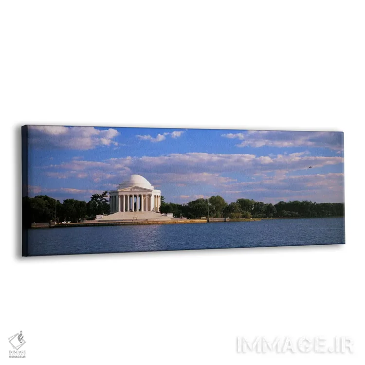 تابلو Jefferson Memorial, Washington DC, District Of Columbia, USA,بنای یادبود در کنار آب، یادبود جفرسون، واشنگتن دیسی، ایالات متحده آمریکا اثر پانورامیک ایمجز (استودیو عکاسی عریض) - نمای پرسپکتیو محصول
