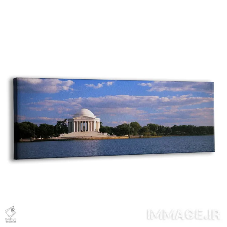 تابلو Jefferson Memorial, Washington DC, District Of Columbia, USA,بنای یادبود در کنار آب، یادبود جفرسون، واشنگتن دیسی، ایالات متحده آمریکا اثر پانورامیک ایمجز (استودیو عکاسی عریض) - نمای پرسپکتیو محصول