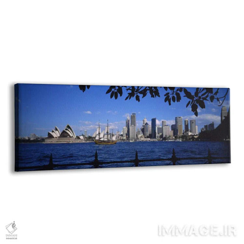 تابلو Sydney, New South Wales, Australia,نمای آسمانخط مرکز شهر و خانه اپرای سیدنی، سیدنی، نیوساوتولز، استرالیا اثر پانورامیک ایمجز (استودیو عکاسی عریض) - نمای پرسپکتیو محصول