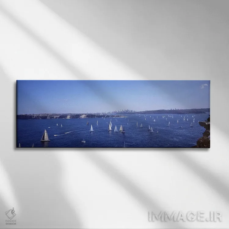 تابلو Sydney Harbor, Sydney, New South Wales, Australia,قایقهای تفریحی در خلیج، بندر سیدنی، نیوساوتولز، استرالیا اثر پانورامیک ایمجز (استودیو عکاسی عریض) - نمای روبهرو روی دیوار