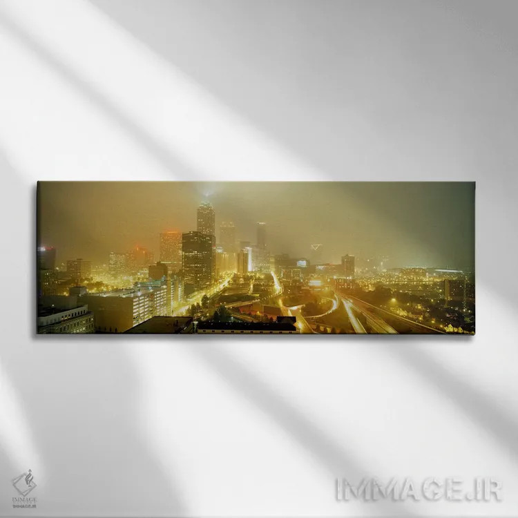 تابلو Georgia, Atlanta, Fog in Atlanta,آمریکا، جورجیا، آتلانتا، مه در آتلانتا اثر پانورامیک ایمجز (استودیو عکاسی عریض) - نمای روبهرو روی دیوار