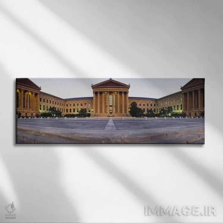 تابلو Philadelphia Museum Of Art, Philadelphia, Pennsylvania, USA,نمای بیرونی موزه هنر فیلادلفیا، فیلادلفیا، پنسیلوانیا، آمریکا اثر پانورامیک ایمجز (استودیو عکاسی عریض) - نمای روبهرو روی دیوار