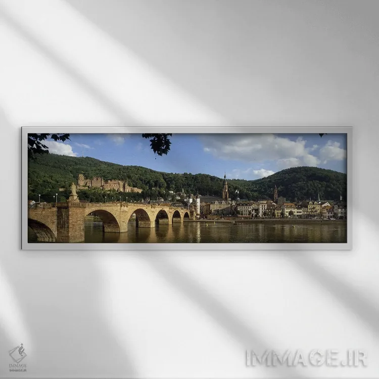 تابلو هایدلبرگ، آلمان اثر پانورامیک ایمجز (استودیو عکاسی عریض) - نمای قابدار سفید