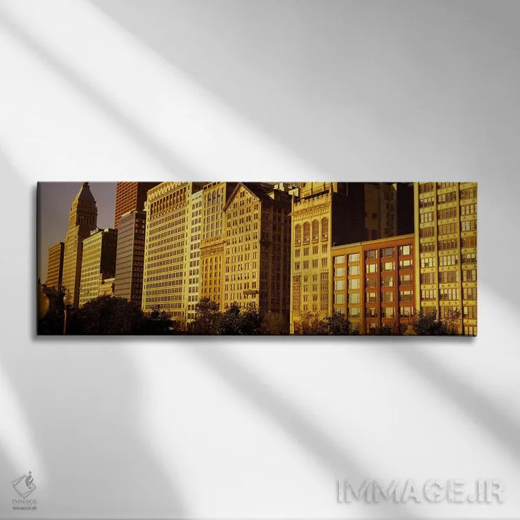 تابلو Illinois, USA,معماری خیابان میشیگان، شیکاگو، ایلینوی، آمریکا اثر پانورامیک ایمجز (استودیو عکاسی عریض) - نمای روبهرو روی دیوار