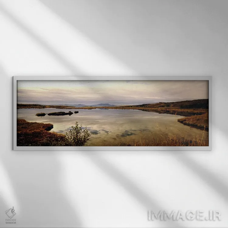 تابلو فیورد، ایسلند (خلیج باریک و عمیق) اثر پانورامیک ایمجز (استودیو عکاسی عریض) - نمای قابدار سفید