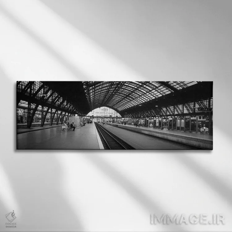 تابلو Cologne, North Rhine-Westphalia, Germany,ایستگاه قطار، کلن، نوردراین-وستفالن، آلمان اثر پانورامیک ایمجز (استودیو عکاسی عریض) - نمای روبهرو روی دیوار