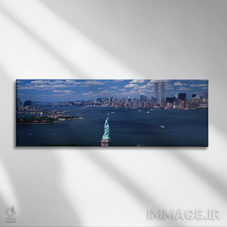 تابلو New York, Statue of Liberty,آمریکا، نیویورک، مجسمه آزادی اثر پانورامیک ایمجز (استودیو عکاسی عریض) - نمای روبهرو روی دیوار