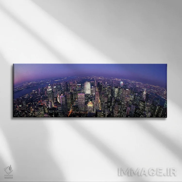 تابلو Manhattan, New York City, New York, USA,نمای هوایی، منهتن، نیویورک، آمریکا اثر پانورامیک ایمجز (استودیو عکاسی عریض) - نمای روبهرو روی دیوار