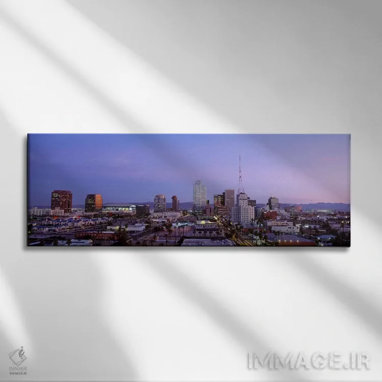 تابلو Phoenix, Arizona, Maricopa County, USA,خط افق مرکز شهر هنگام غروب، فینیکس، آریزونا، شهرستان مریکوپا، آمریکا اثر پانورامیک ایمجز (استودیو عکاسی عریض) - نمای روبهرو روی دیوار