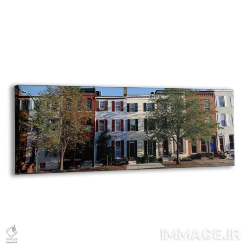 تابلو Philadelphia,خانههای ردیفی، فیلادلفیا اثر پانورامیک ایمجز (استودیو عکاسی عریض) - نمای پرسپکتیو محصول