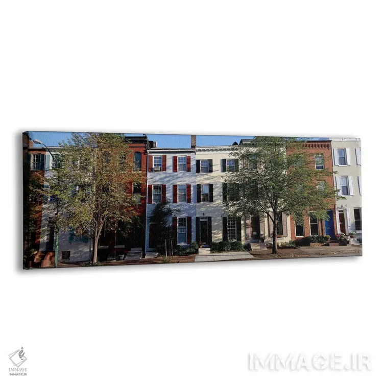 تابلو Philadelphia,خانههای ردیفی، فیلادلفیا اثر پانورامیک ایمجز (استودیو عکاسی عریض) - نمای پرسپکتیو محصول