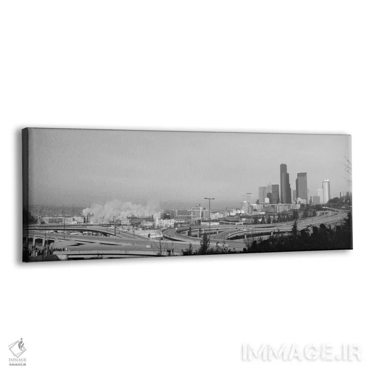 تابلو Seattle, Washington State, USA,تخریب ساختمان نزدیک بزرگراه، سیاتل، ایالت واشنگتن، آمریکا اثر پانورامیک ایمجز (استودیو عکاسی عریض) - نمای پرسپکتیو محصول