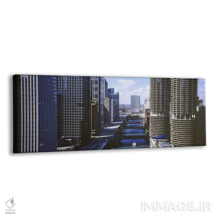 تابلو Chicago, Illinois, USA,معماری در امتداد رودخانه شیکاگو، ایلینوی، آمریکا اثر پانورامیک ایمجز (استودیو عکاسی عریض) - نمای پرسپکتیو محصول