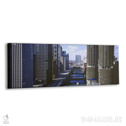 تابلو Chicago, Illinois, USA,معماری در امتداد رودخانه شیکاگو، ایلینوی، آمریکا اثر پانورامیک ایمجز (استودیو عکاسی عریض) - نمای پرسپکتیو محصول