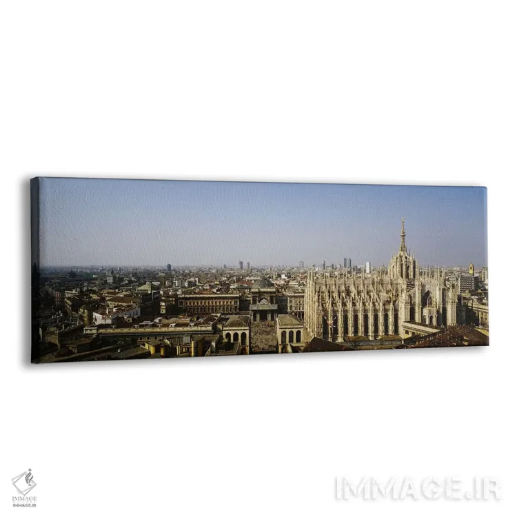 تابلو Duomo di Milano, Lombardia, Italy,نمای هوایی از یک کلیسای جامع در شهر، دومو دی میلانو، لومباردیا، ایتالیا اثر پانورامیک ایمجز (استودیو عکاسی عریض) - نمای پرسپکتیو محصول