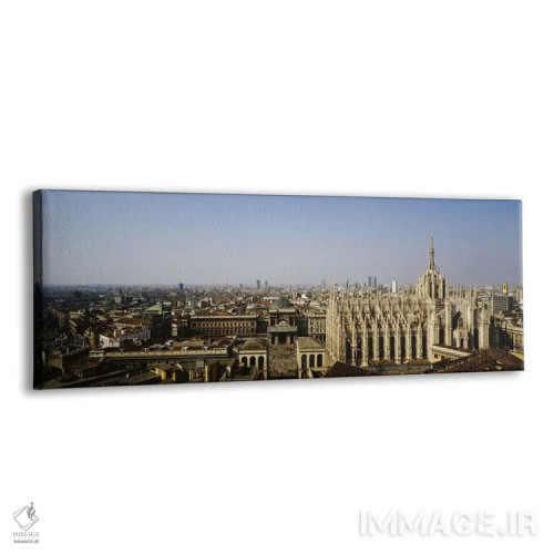 تابلو Duomo di Milano, Lombardia, Italy,نمای هوایی از یک کلیسای جامع در شهر، دومو دی میلانو، لومباردیا، ایتالیا اثر پانورامیک ایمجز (استودیو عکاسی عریض) - نمای پرسپکتیو محصول