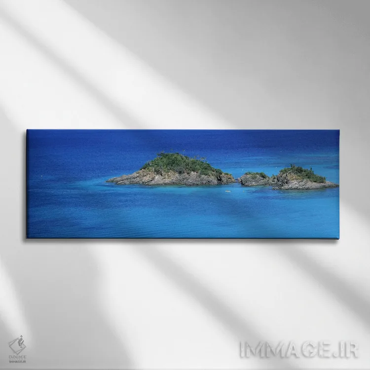 تابلو خلیج ترانک، پارک ملی جزایر ویرجین، سنت جان، جزایر ویرجین آمریکا اثر پانورامیک ایمجز (استودیو عکاسی عریض) - نمای روبهرو روی دیوار