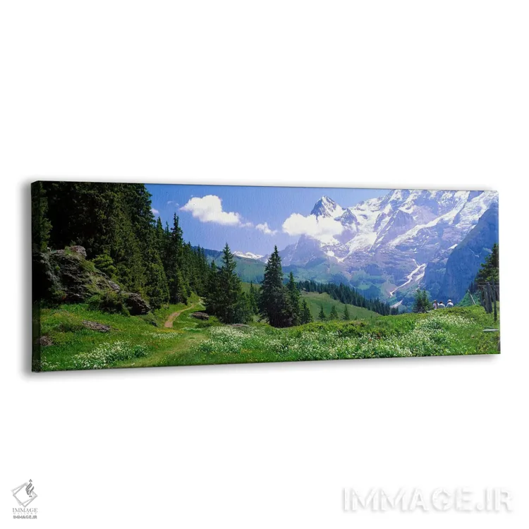 تابلو منظره آلپی نزدیک موررن، سوئیس اثر پانورامیک ایمجز (استودیو عکاسی عریض) - نمای پرسپکتیو محصول