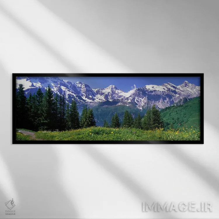 تابلو موررن، سوئیس اثر پانورامیک ایمجز (استودیو عکاسی عریض) - نمای قابدار مشکی