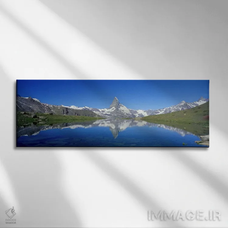 تابلو ماترهورن، زرمات، سوئیس اثر پانورامیک ایمجز (استودیو عکاسی عریض) - نمای روبهرو روی دیوار