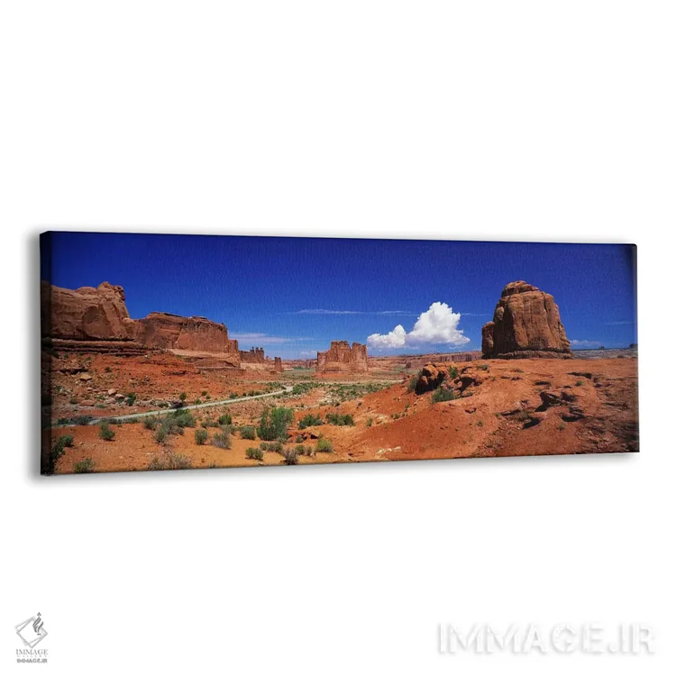 تابلو Arches National Park, Grand County, Utah, USA,نمای ورودی پارک ملی آرچز، شهرستان گرند، یوتا، آمریکا اثر پانورامیک ایمجز (استودیو عکاسی عریض) - نمای پرسپکتیو محصول
