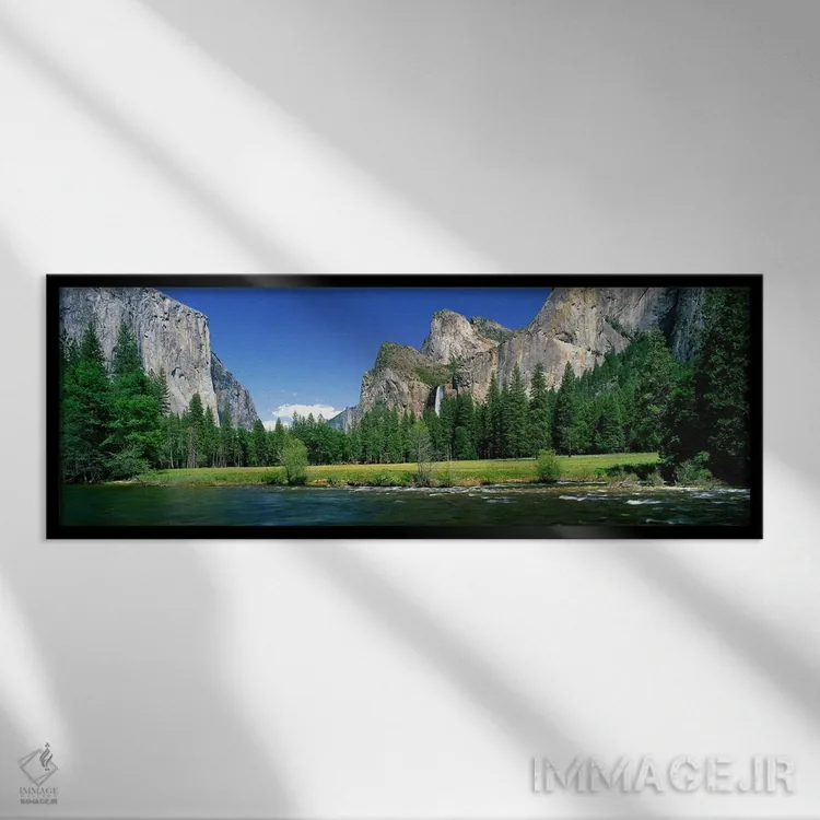 تابلو Yosemite Valley, Yosemite National Park, California, USA,آبشار بریدوِیل، دره یوسیمیتی، پارک ملی یوسیمیتی، کالیفرنیا، آمریکا اثر پانورامیک ایمجز (استودیو عکاسی عریض) - نمای قابدار مشکی
