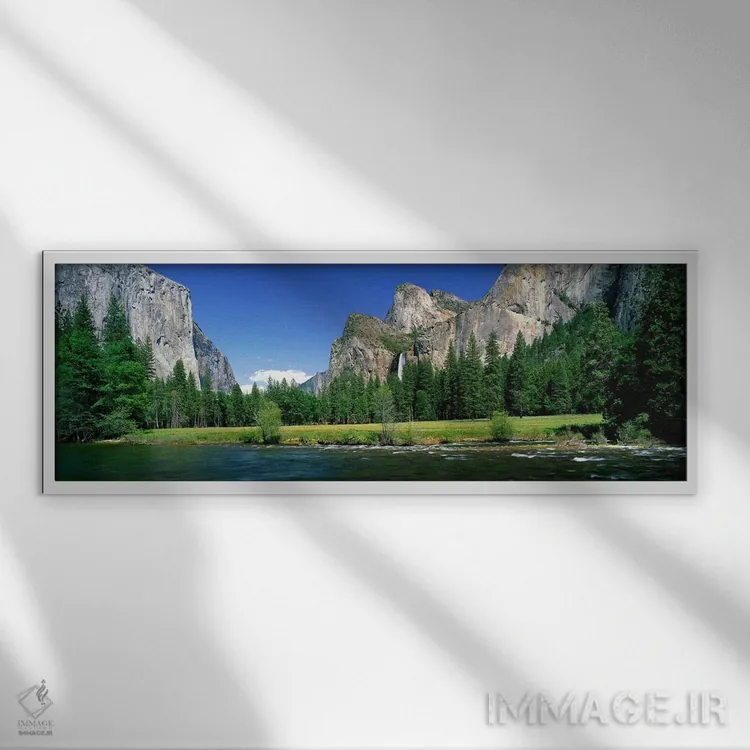 تابلو Yosemite Valley, Yosemite National Park, California, USA,آبشار بریدوِیل، دره یوسیمیتی، پارک ملی یوسیمیتی، کالیفرنیا، آمریکا اثر پانورامیک ایمجز (استودیو عکاسی عریض) - نمای قابدار سفید