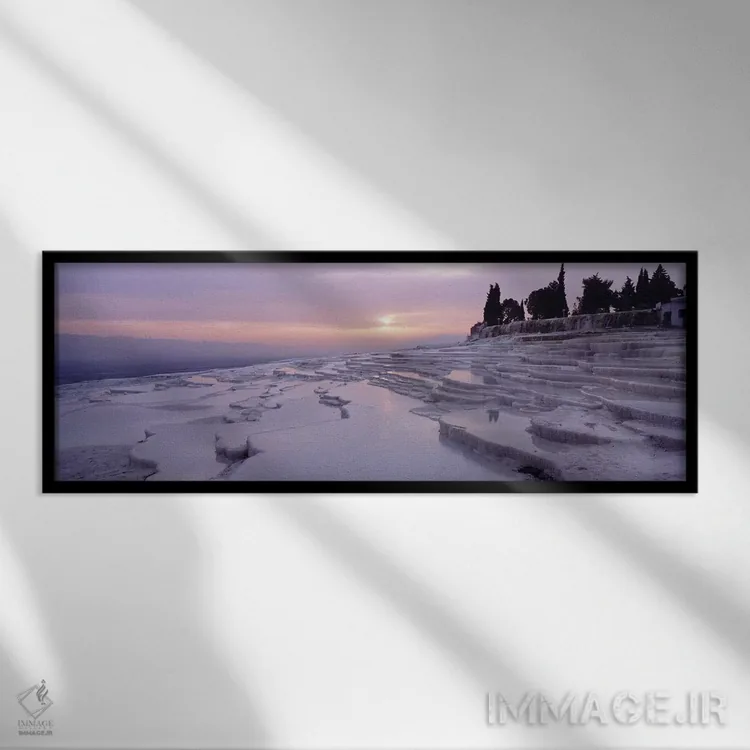 تابلو پاموکاله، ترکیه اثر پانورامیک ایمجز (استودیو عکاسی عریض) - نمای قابدار مشکی
