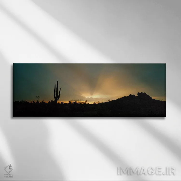 تابلو Near Phoenix, Arizona, USA,اشعههای آفتاب بیابان، نزدیک فینیکس، آریزونا، آمریکا اثر پانورامیک ایمجز (استودیو عکاسی عریض) - نمای روبهرو روی دیوار