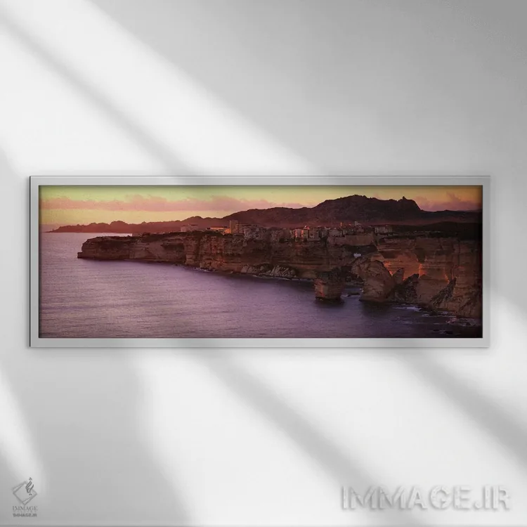تابلو بونیفاسیو، کورسیکا، فرانسه اثر پانورامیک ایمجز (استودیو عکاسی عریض) - نمای قابدار سفید