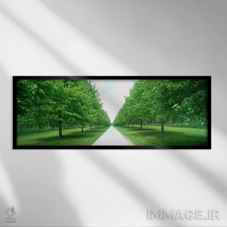 تابلو خیابان مقابل قلعه موداو، آردن، بلژیک اثر پانورامیک ایمجز (استودیو عکاسی عریض) - نمای قابدار مشکی