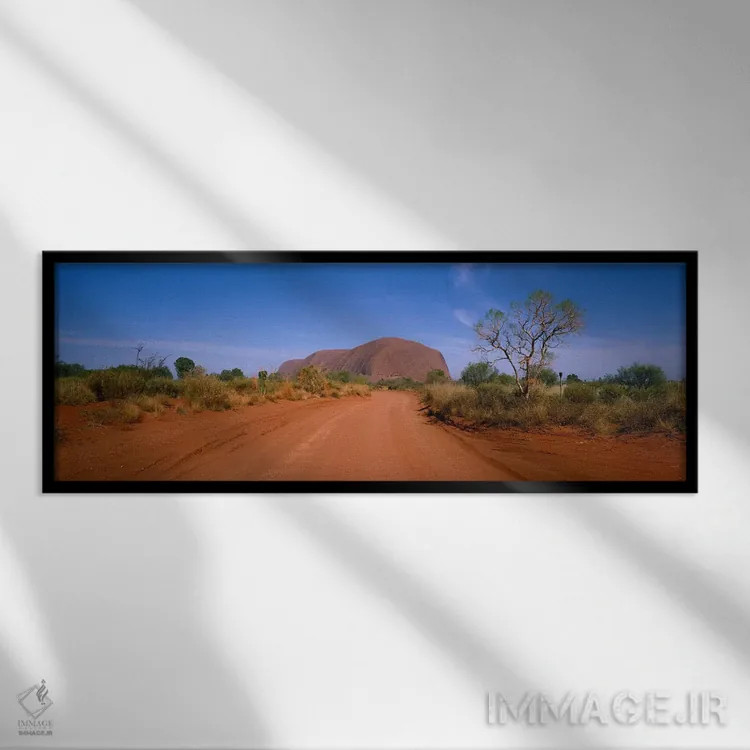تابلو Uluru-Kata Tjuta National Park, Northern Territory, Australia,منظره بیابانی، پارک ملی اولورو-کاتا جوتا، قلمروی شمالی استرالیا اثر پانورامیک ایمجز (استودیو عکاسی عریض) - نمای قابدار مشکی