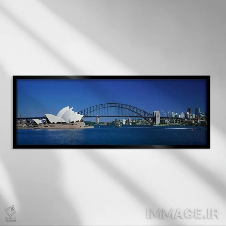 تابلو Sydney, New South Wales, Commonealth Of Australia,بندر سیدنی، نیو ساوت ولز، استرالیا اثر پانورامیک ایمجز (استودیو عکاسی عریض) - نمای قابدار مشکی