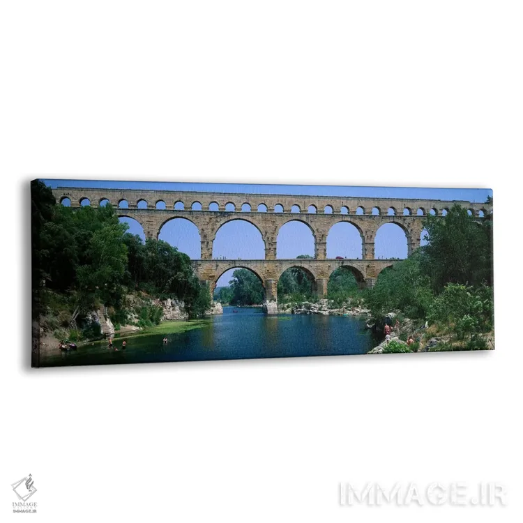 تابلو پل پون دو گار (آببر رومی)، پروونس فرانسه اثر پانورامیک ایمجز (استودیو عکاسی عریض) - نمای پرسپکتیو محصول