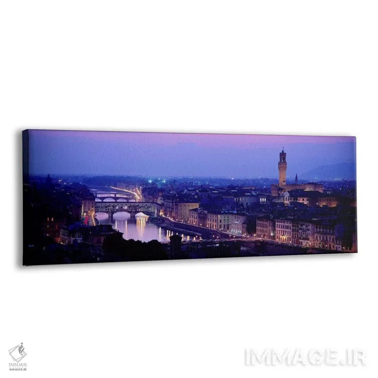 تابلو رود آرنو، فلورانس ایتالیا اثر پانورامیک ایمجز (استودیو عکاسی عریض) - نمای پرسپکتیو محصول