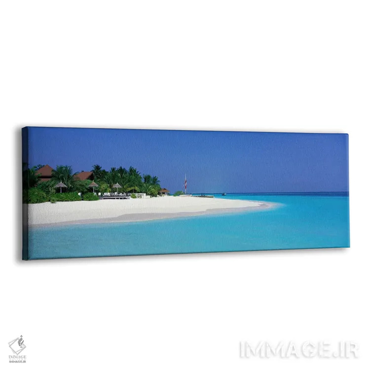 تابلو ساحل لاگونا، مالدیو اثر پانورامیک ایمجز (استودیو عکاسی عریض) - نمای پرسپکتیو محصول