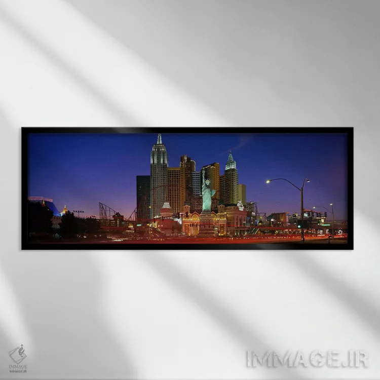 تابلو لاس وگاس، نوادا (۲) اثر پانورامیک ایمجز (استودیو عکاسی عریض) - نمای قابدار مشکی