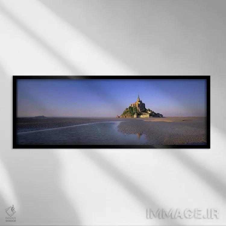 تابلو Normandy, France,مون سن میشل، نرماندی، فرانسه اثر پانورامیک ایمجز (استودیو عکاسی عریض) - نمای قابدار مشکی