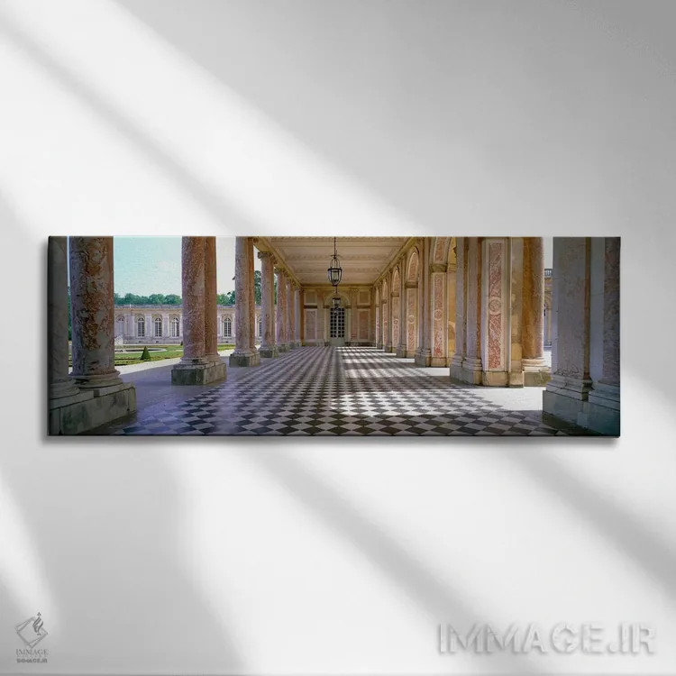 تابلو کاخ ورسای (پله دُ ورسای)، فرانسه اثر پانورامیک ایمجز (استودیو عکاسی عریض) - نمای روبهرو روی دیوار