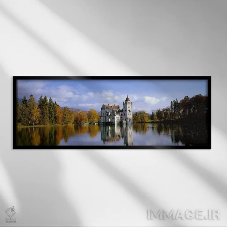 تابلو قلعه آنیف، اتریش اثر پانورامیک ایمجز (استودیو عکاسی عریض) - نمای قابدار مشکی