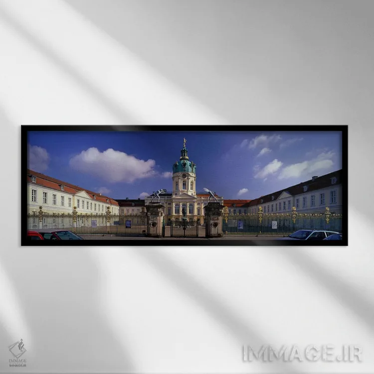تابلو کاخ شارلوتنبورگ (اشلوس شارلوتنبورگ)، برلین، آلمان اثر پانورامیک ایمجز (استودیو عکاسی عریض) - نمای قابدار مشکی