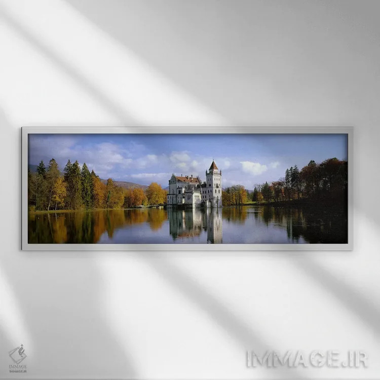 تابلو قلعه آنیف، اتریش اثر پانورامیک ایمجز (استودیو عکاسی عریض) - نمای قابدار سفید